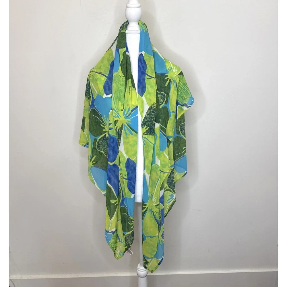 Vintage Y2K Victorias Secret Chiffon Beach Swim Sarong Cover Up Wrap Skirt Scarf